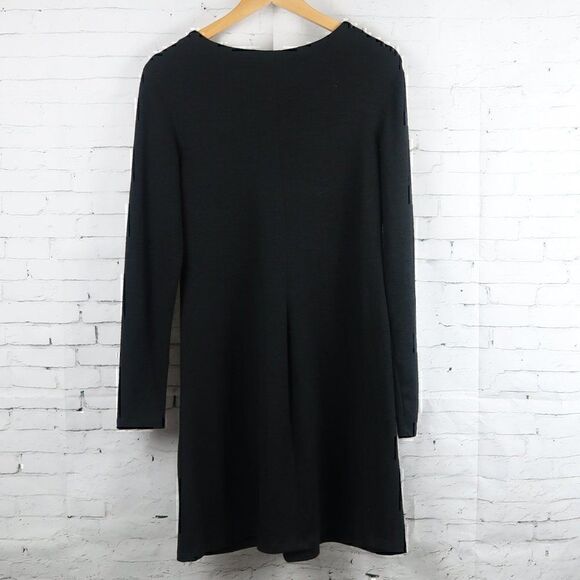 PHILOSOPHY BLACK LONG SLEEVE ROUND NECK MIDI KNIT SWEATER DRESS SIZE SMALL - Picture 7 of 9